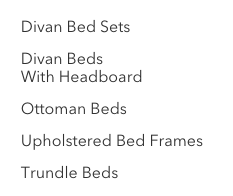 bed online store navigation